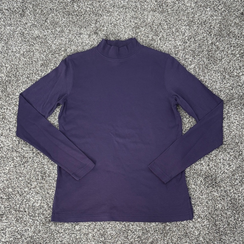 Peruvian Connection  Pima Cotton Turtleneck in Purple